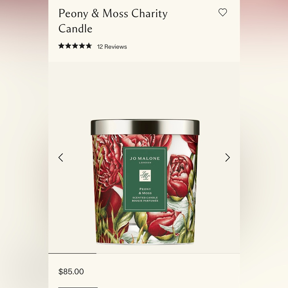 Jo Malone Peony & Moss Scented Candle - Brand New